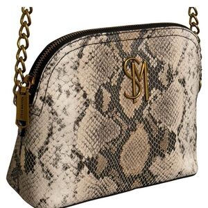 Steve Madden Beige and Black Snake Pattern Crossbody Bag